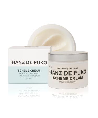 Hanz de Fuko Scheme Cream  Premium Mens Hair Styling Cream  Medium Hold, Medium Shine  Certified Organic Ingredients, 2 oz.