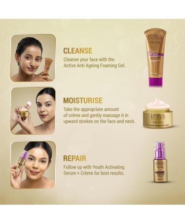 Lotus Herbals Youth Gineplex Anti-Ageing Night Cream 50 gm - Nourishing Formula for Youthful Skin | Shop Internationally - Buy Online on GoSupps.com