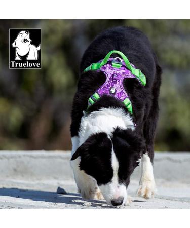 Winhyepet True Love No-Pull Dog Harness - Adjustable Reflective Nylon Vest for Small & Medium Breeds - XL Camouflage Blue - Buy Online on GoSupps.com