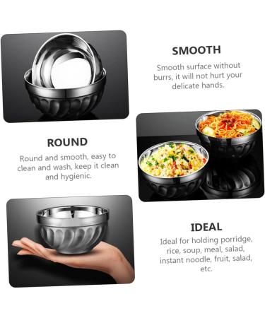 OUNONA 6 Pcs Bowl Decanter Coin Purse Housewarming Gifts Butter Dish with Lid Mini Bunny Figurines Pasta Salad Plates Jelly Scraper Korean Utensils Double Stainless Steel Food Tableware Silverx2pcs 19.5X19.5X8CMx2pcs - Buy Online on GoSupps.com