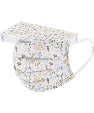 Buy Amyglin 50-Pack Disposable 3-Layer Non-Woven Face Masks - Breathable Butterfly Print Mouth-Nose Protection for Adults - Buy Online on GoSupps.com