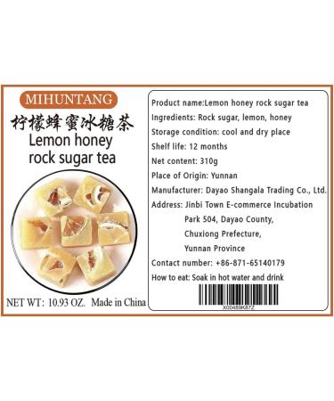 Rock Sugar Lemon Tea Lemon Honey Rock Candy 310g Yellow Lump Rock Sugar with Lemon Sugar Cubes Lemon Honey Candy Caffeine Free Individual Package - Buy Online on GoSupps.com