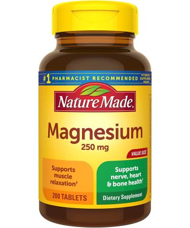 Nature Made Magnesium 250mg Tablets 200 ea