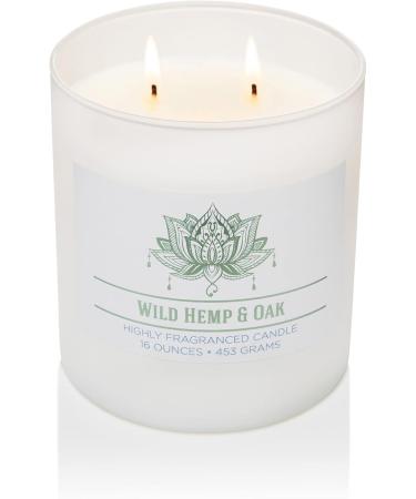 CAROLINA Wellness Collection Aromatherapy Candle - 16 oz White Wild Hemp & Oak | Best International Shipping - Buy Online on GoSupps.com