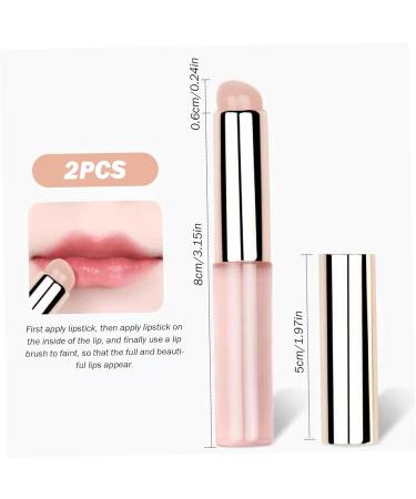 2 PCS Reusable Lipstick Brush Set - Silicone Lip Applicator with Dust Cover for Lipsticks Lip Gloss & Balm - Multi-Functional Beauty Tool - Buy Online on GoSupps.com