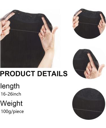 Hair Extensions Wire Hair Extensions Real Human Hair Wire Hair #1B Silky Straight Human Hair Extensions One Piece Wire Hair Extensions with 5 Clips with Fish Line Hair Pieces(22 inches) 22 inches 1B - Buy Online on GoSupps.com