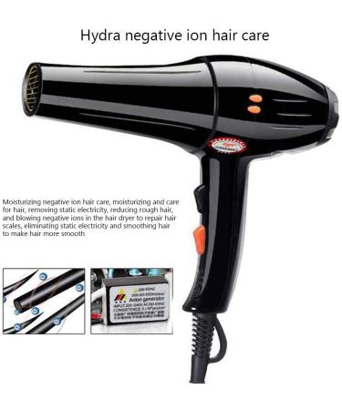 Hair Dryer Powerful Salon Blow Dryer AC Motor Professional Hair Dryer 2300W Negative Ionic Hairdryer with 3 Heat 2 Speed Cool Shot Setting 2 Concentrators 2.35m Long Cable Low Noise Black Small - Buy Online on GoSupps.com