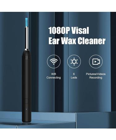 Ear Wax Removal Kit with 1080P Otoscope Camera for iPhone & Android - Black - Buy Online on GoSupps.com