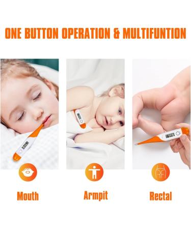 Digital Fever Thermometer - Fast Easy Read for Babies Kids Adults & Pets | Accurate Temp in 10 Secs - Buy Online on GoSupps.com