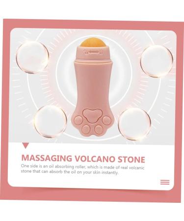 Angoily 1pc Women Face Professional Oil-absorbing Makeup Facial Volcanic Massager Removal Tool Practical 7.5x3cm Pink - Buy Online on GoSupps.com