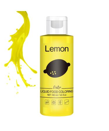 Liquid Food Coloring - 160ml Sugar-Free Concentrated Color for Cakes Baking & DIY - Perfect for Macarons Cookies Drinks & Easter Eggs (Lemon) - Buy Online on GoSupps.com