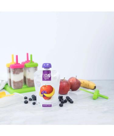 Love Child Organics Apples Bananas + Blueberries Puree - 128 ml - Buy Online on GoSupps.com