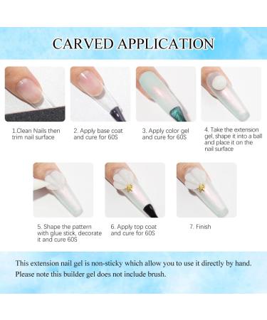 MIZHSE White Non-Stick Builder Gel for DIY Nail Extensions - Lamp Cure Required - Buy Online on GoSupps.com