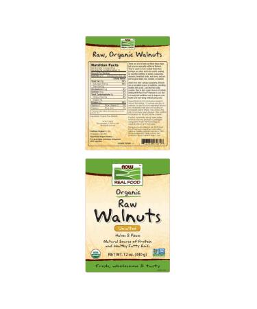 NOW Foods Certified Organic Raw Walnuts - 12oz (Packaging May Vary) - Buy Online on GoSupps.com