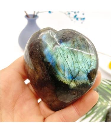 Home 75-80mm Large Blue/Yellow Labradorite Moonstone Gemstones Crystals and Spiritual Decor Stone Crystal Reiki - Buy Online on GoSupps.com
