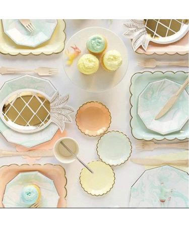 LHKJ 8 Pcs Gold Foil Pineapple Party Plates Disposable Tableware Set Paper Plates for Hawaiian Luau Party Supplies Pineapple Paper Plates for Birthday Wedding Party - Buy Online on GoSupps.com