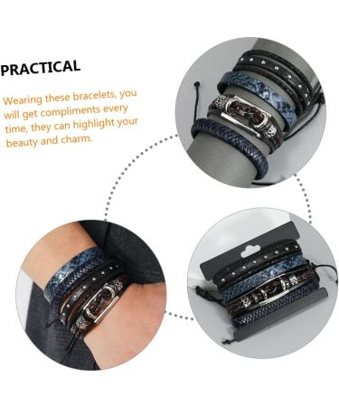 Abaodam Hair Pcs Bracelet hair jewelry spiral hair ties small hair ties hair ties for women adjustable hair ties for thick hair four piece set universal men and women artificial Leather - Buy Online on GoSupps.com