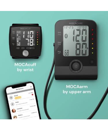 MOCACuff Bluetooth Blood Pressure Monitor - Fully Automatic Wrist Monitor with App, Portable & Accurate - White - Buy Online on GoSupps.com