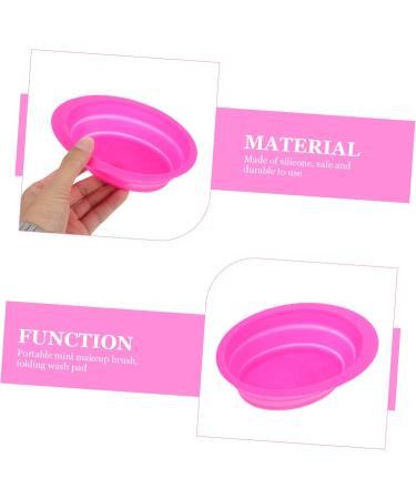 Angoily Cleaning Pad Makeup Brush Scrubber Pad Silicone Makeup Applicator Makeup Brush Cleaner Pad Cleaning Tools Portable Washing Tool Cosmetic Brush Fold Silica Gel Wash Bowl - Buy Online on GoSupps.com