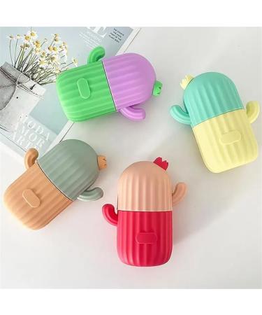 Cactus Silicone Ice Roller Tray - Beauty Lifting Ice Ball & Face Massager | Contouring Eye Ice Ball in Yellow Green - Buy Online on GoSupps.com