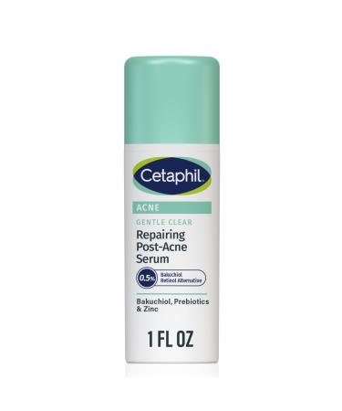 CETAPHIL Gentle Clear Repairing Post-Acne Serum Retinol Alternative Oil Free Serum for Sensitive Skin 1 Fl Oz Bakuchiol Improves Skin Tone & Post-acne Marks Dermatologist Recommended Brand