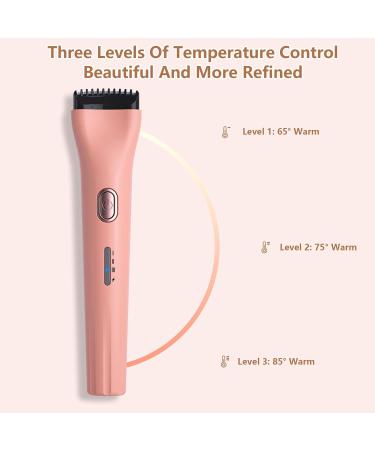 Curling Wand - Beauty Gadget Natural Looking Curls | Fast Heating Eyelash Curler Double-Sided Anti-Burn Electric Curler with Low Medium and High Temperature Settings for Natural-Looking Pink - Buy Online on GoSupps.com
