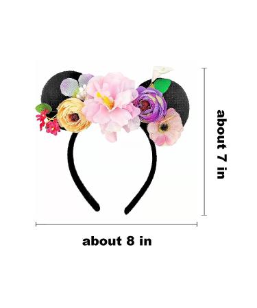 JUTTIRA Flowers Mouse Ears Headband - Floral Headwear for Kids & Adults - Buy Online on GoSupps.com