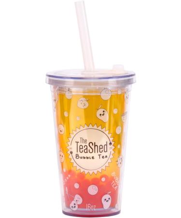 Bubble Tea Cup & Straw Gift Set with Mango Syrup, Strawberry Popping Boba & Tea Bag | 1 Serving | The TeaShed - Buy Online on GoSupps.com