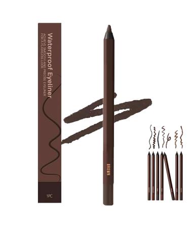 Eyeliner waterproof 24h eyeliner prune double embout longue tenue lisse hautement pigment facile appliquer id al pour un usage quotidien Brown
