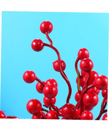 Zerodeko 16pcs Christmas Tree Picks Green Tinsel Garland Christmas Holly Stem Floral Picks with Wire Fruit Decor Christmas Tree Decorations Simulation Berries Picks Wreath Red Artificial - Buy Online on GoSupps.com