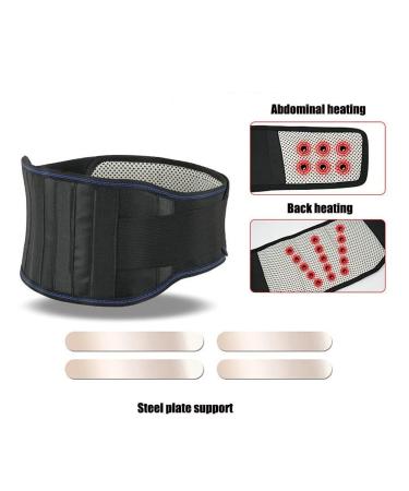 Self-Heating Back Brace | Thermal Magnetic Therapy Lumbar Support Belt for Men & Women | Adjustable Waist Trainer & Tummy Control | Size: X-Large Color: Black - Buy Online on GoSupps.com
