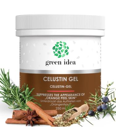 Green idea - Celustin Anti Cellulite Gel - Intense anti-cellulite gel - Powerful slimming cream - Removes the appearance of "orange peel" - 250 ml