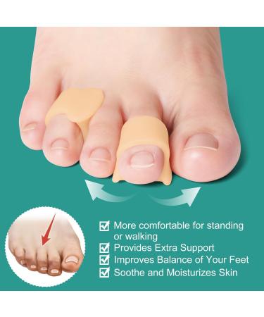 Welnove Gel Toe Separators - Small Toe Pillows & Sleeves for Friction Relief (8 Pack Beige) - International Shipping Available - Buy Online on GoSupps.com
