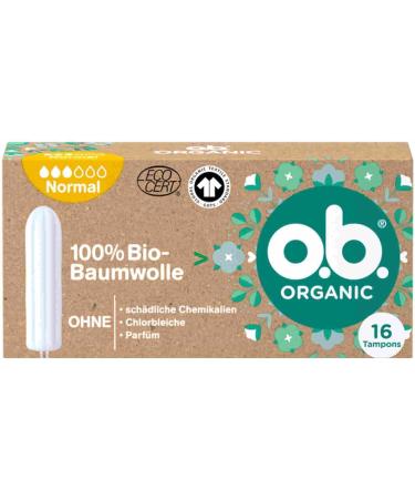 Buy OB Organic Bio Tampons Normal (16 pcs) - Eco-Friendly Menstrual Care | Fast International Shipping - Buy Online on GoSupps.com