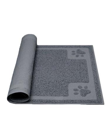 Darkyazi Pet Feeding Mat Large for Dogs and Cats,24"16" Flexible and Easy to Clean Feeding Mat,Best for Non Slip Waterproof Feeding Mat Grey