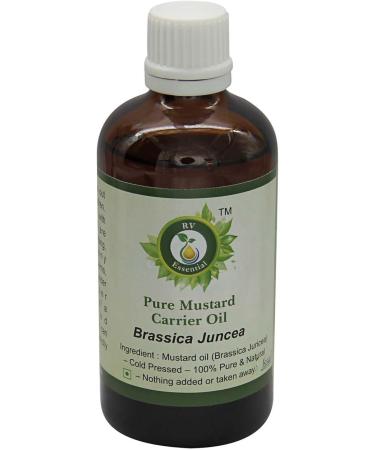 R V Essential Pure Mustard Carrier Oil 10ml (0.338oz)- Brassica Juncea (100% Pure and Natural Cold Pressed) - Buy Online on GoSupps.com