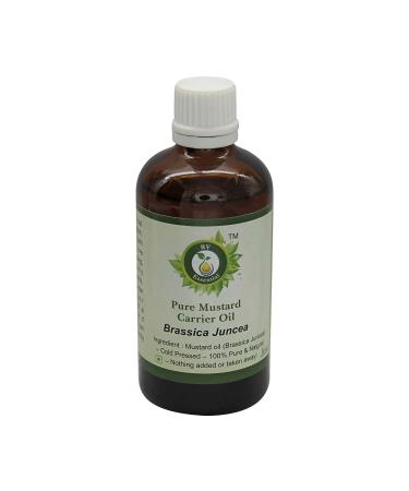 R V Essential Pure Mustard Carrier Oil 50ml (1.69oz)- Brassica Juncea (100% Pure and Natural Cold Pressed)