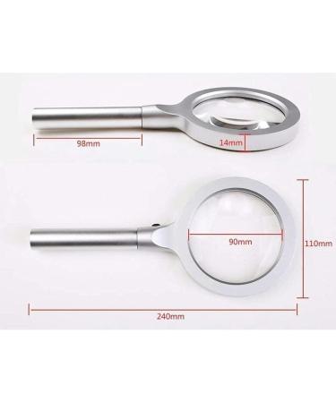 Portable Magnifier Magnifying Hand-held 10 Times Primary Mirror 20 Times Auxiliary Mirror LED Light and Portable Magnifier Full of Stars - Buy Online on GoSupps.com