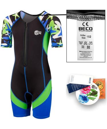 Buy Beco-Sealife Children's Wetsuit Shorty - 2mm UV Neoprene Suit for Kids with UPF 50+ Blue/Green | Ideal for Warming Swimming & Water Activities - Buy Online on GoSupps.com