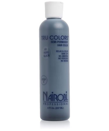 Nairobi Tru Colors Semi Permanent Hair Color No.1 Pure Black Unisex Hair Color 8 Ounce by Nairobi