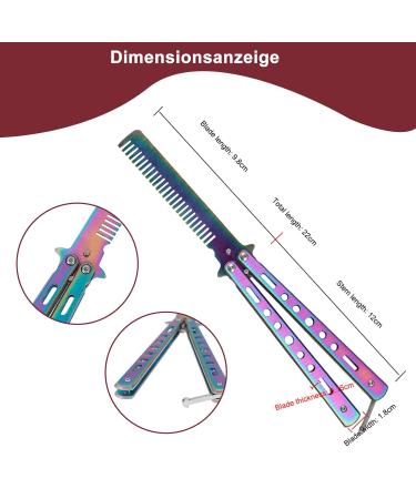 Colorful Foldable Butterfly Comb - Ridge Spring Hair Styling Accessory for Barbers | International Shipping Available - Buy Online on GoSupps.com