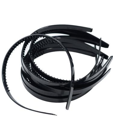 Set of 10 Black Women's DIY Hairbands | Stylish Hair Accessories for Every Occasion - Buy Online on GoSupps.com