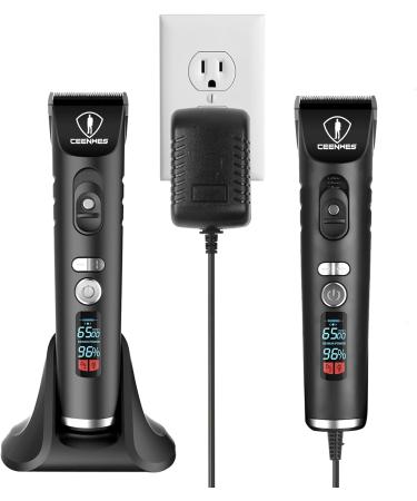 Ceenwes Hair Clippers Heavy Duty Clippers for Men Rechargeable Hair Trimmer Cordless Clippers Hair Cutting Kit with Charging Dock 1 Hairdressing Cape 8 Guide Combs (Black) - Buy Online on GoSupps.com