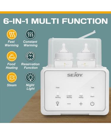 6-in-1 Bottle Warmer for Baby - Breastmilk & Formula Milk Heater and Baby Food Warmer - White - Buy Online on GoSupps.com