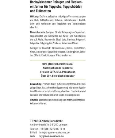 Organic Carpet Cleaner & Stain Remover - 98% Plant-Based Safe for Humans & Pets - Effective Odor Eliminator - Buy Online on GoSupps.com