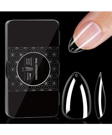 Durable Clear Gel Nail Tips False Nails Art Extensions Suitable for Nail Enthusiasts and DIY Lovers - Buy Online on GoSupps.com