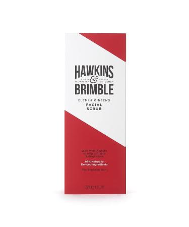 Hawkins & Brimble Mens Facial Scrub 125 ml - Walnut & Almond Exfoliator | Pre Shave - Buy Online on GoSupps.com