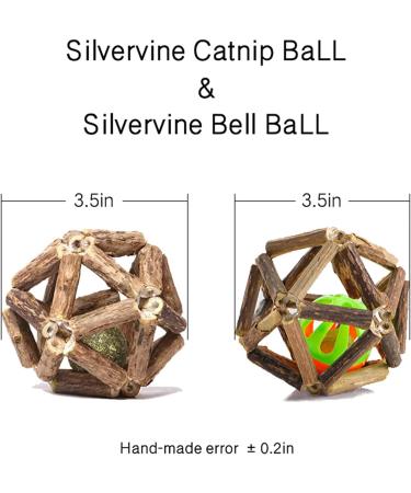Gochanmon Catnip Toys Set - Natural Silvervine Stick, Catnip Ball, Bell Ball - Dental Hygiene & Playtime Fun for Indoor Cats - Buy Online on GoSupps.com