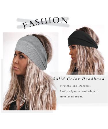 Aceorna Wide Knotted Headbands 4 Pcs - Stretchy Yoga Hair Bands for Women & Girls (Style A) - Buy Online on GoSupps.com