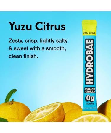 CLOOP HYDROBAE 3 439mg Electrolyte Powder Packets - Zero Sugar Yuzu Citrus Hydration Drink Mix with Korean Pear Extract L-Theanine Ginger Vitamins B12 & C (30 Sticks) - Made in Korea - Buy Online on GoSupps.com